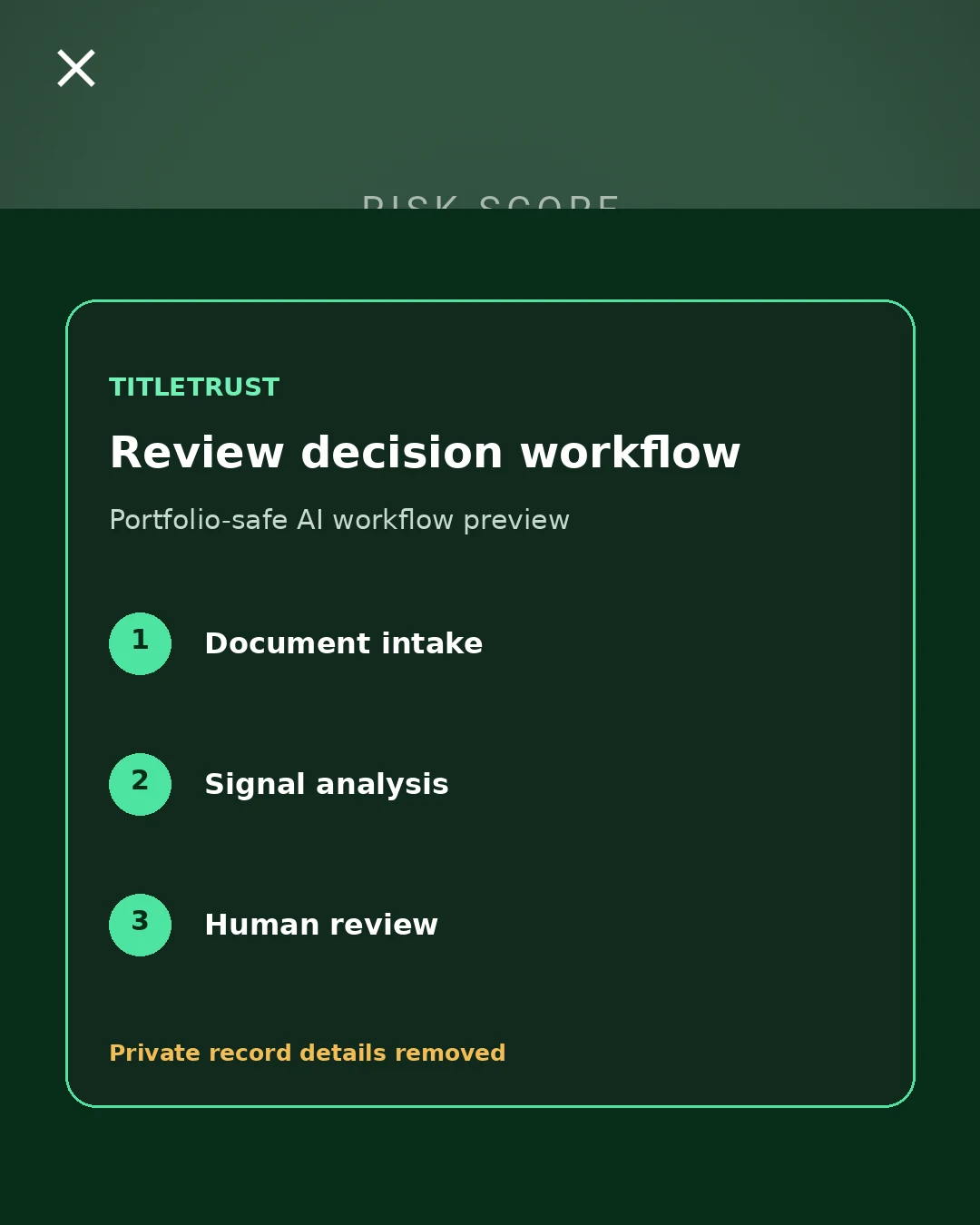 TitleTrust decision workflow